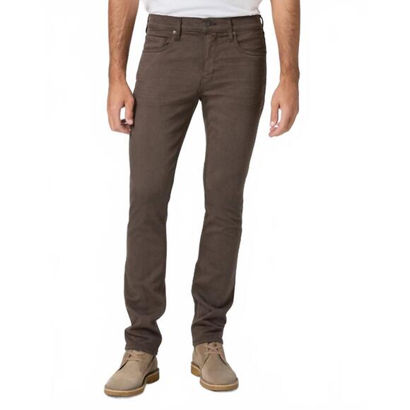 NEW PAIGE transcend federal slim straight jean in vintage deep oak